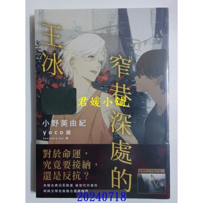 空运版  胧月小说  窄巷深处的王冰【首刷附录版】(限)  作者： 小野美由纪(全新)